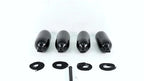 Set of 4 Black Ribbed Marine Boat Fenders 6.5" x 23"
