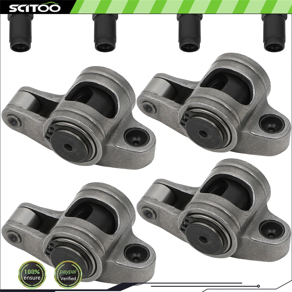 Set of 16 Stainless Steel Roller Rocker Arms for Chevrolet SBC 305 350 383
