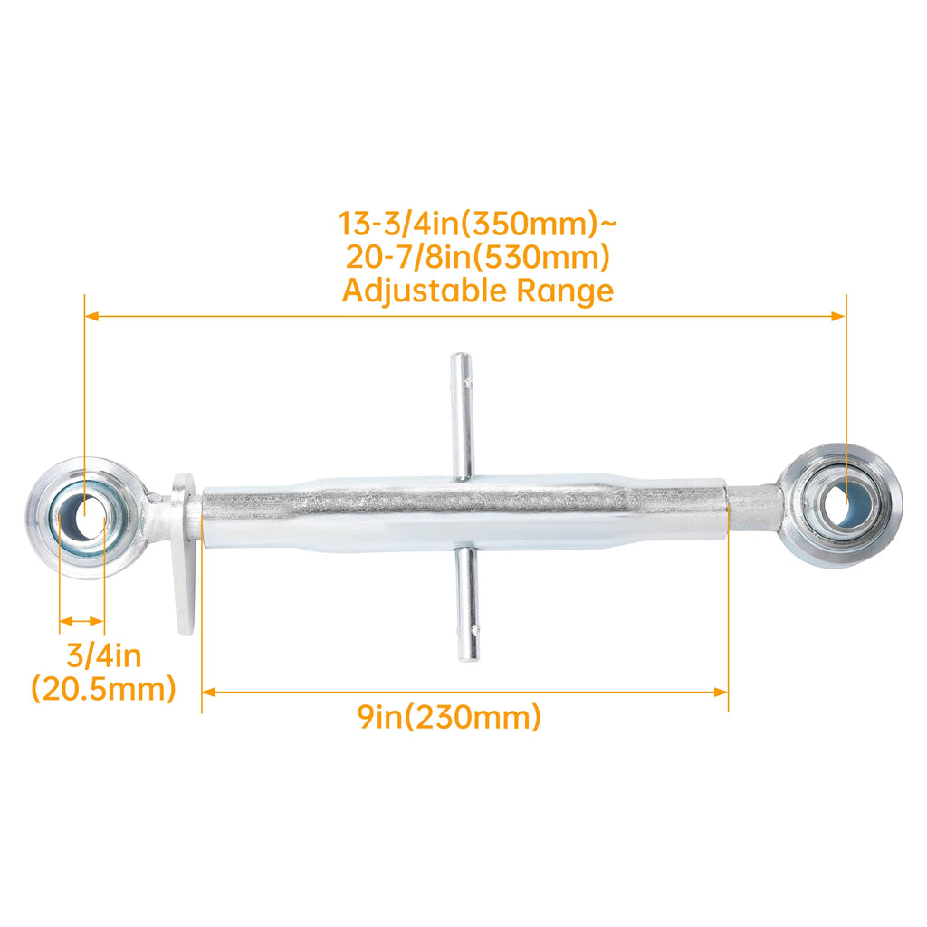 3-Point Hitch Top Link for Category 1 Tractors (Adjustable, 15" Body)