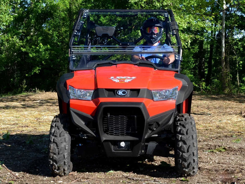 Heavy Duty Scratch Resistant Flip Windshield for Kymco UXV 450i (2015–2023)