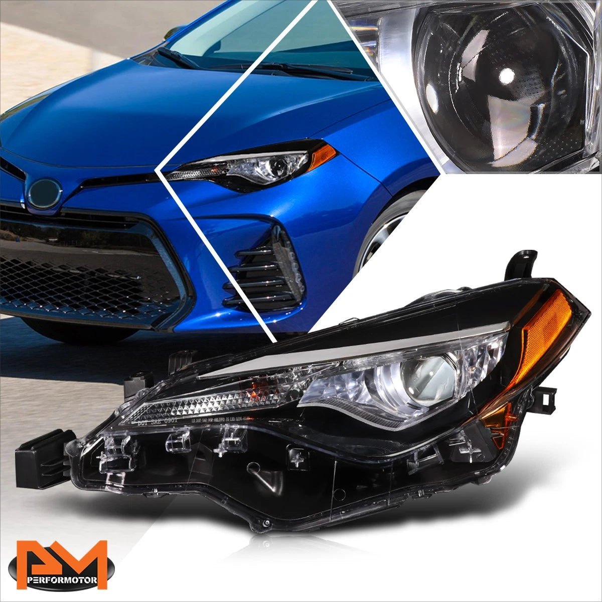 LED Projector Headlight Lamp for Toyota Corolla Sedan (2017–2019)