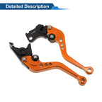 Adjustable Short Brake Clutch Levers for Suzuki SV650 (1999–2009) - Orange