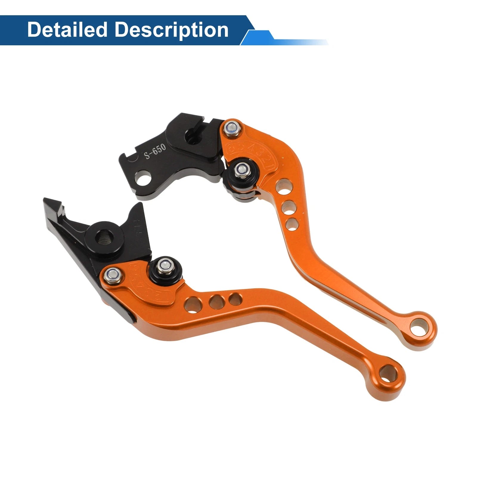 Adjustable Short Brake Clutch Levers for Suzuki SV650 (1999–2009) - Orange