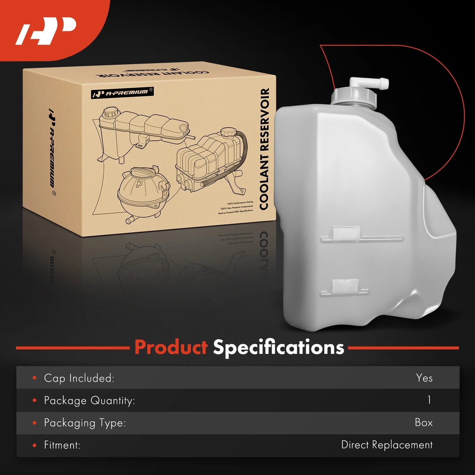 Radiator Coolant Reservoir with Cap for Honda Accord (2018–2022)