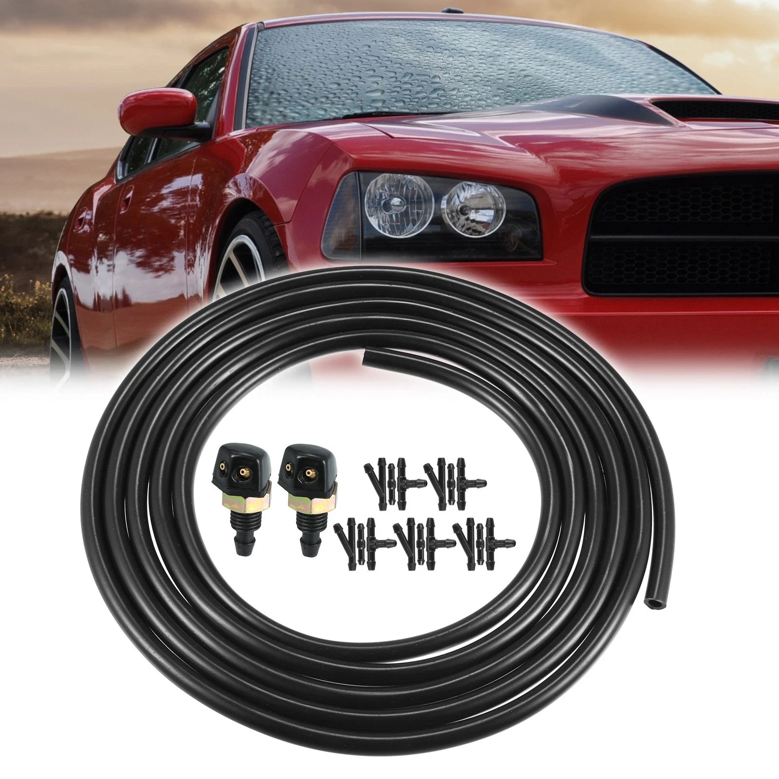 2X Windshield Washer Nozzle for Toyota (2010–2023) with Gasket Connectors