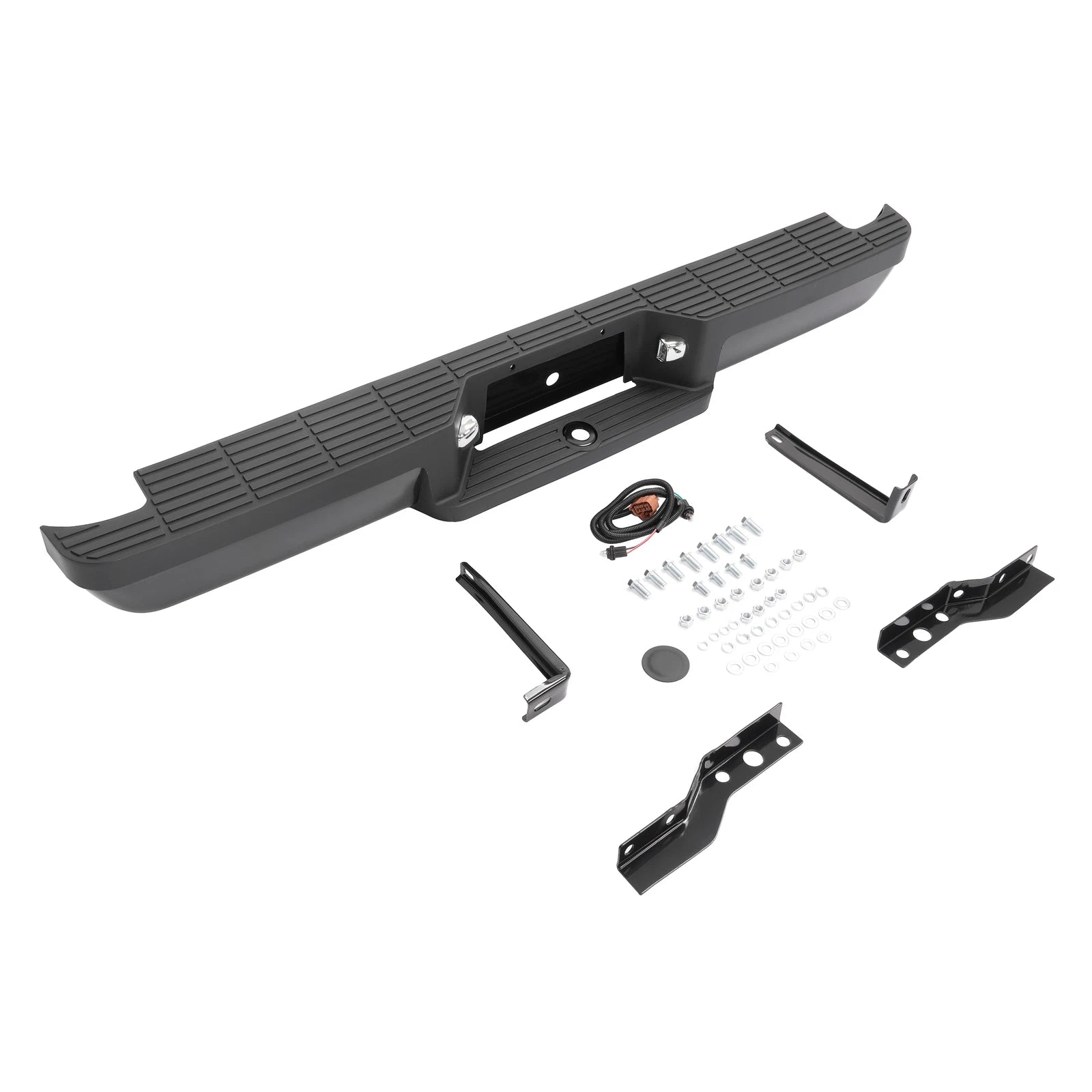 Black Steel Rear Bumper Assembly Face Bar for Ford Ranger Styleside (1993–2011)