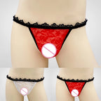 Loose Fit Men's Lace Thong Underwear in Various Colors