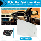 Right Mirror Glass Blind Spot for Mercedes A B C E S GLA GLK (2013–2019)