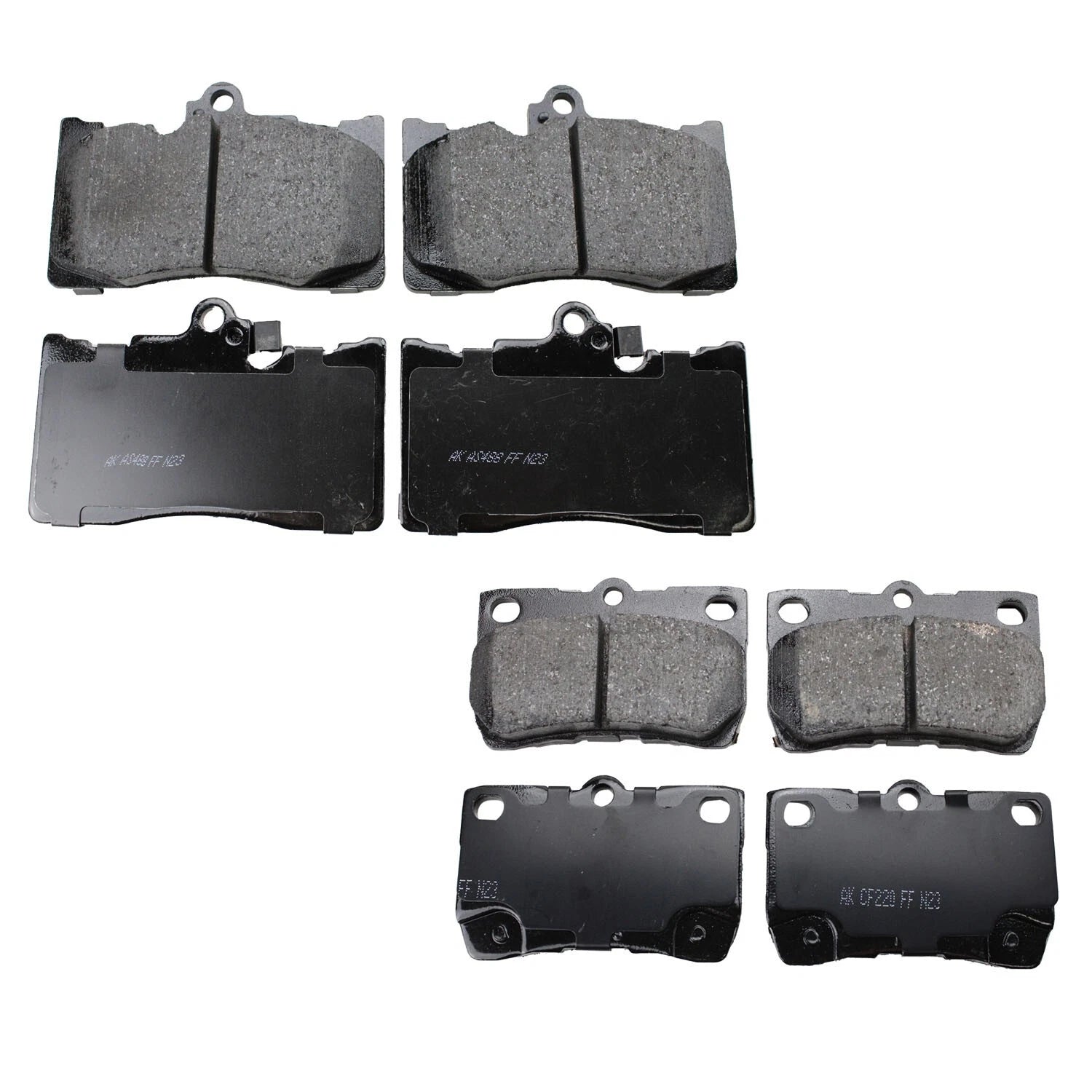 Set of 4 Akebono ProAct Ceramic Brake Pads for Lexus GS350 GS450h GS460 IS350 (2007–2019)