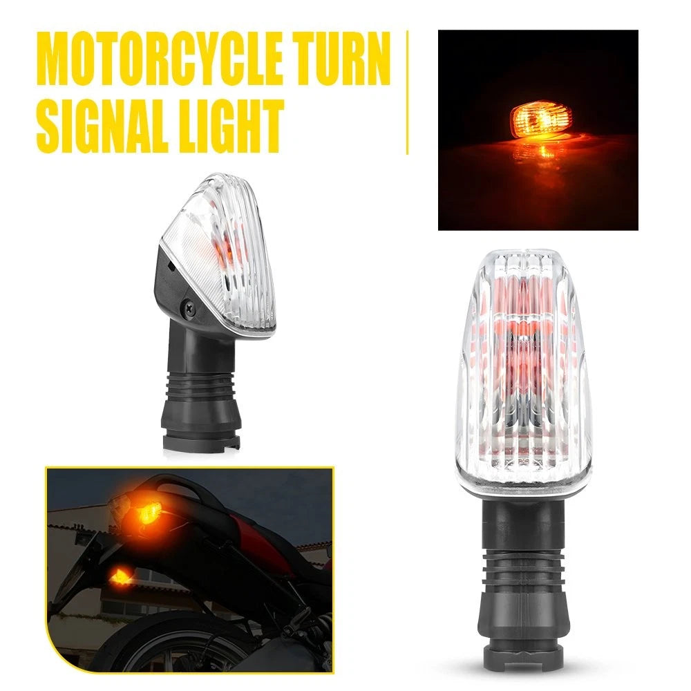 2X Clear Turn Signal Indicator Lens for Kawasaki Ninja KLR650 (2008–2018)