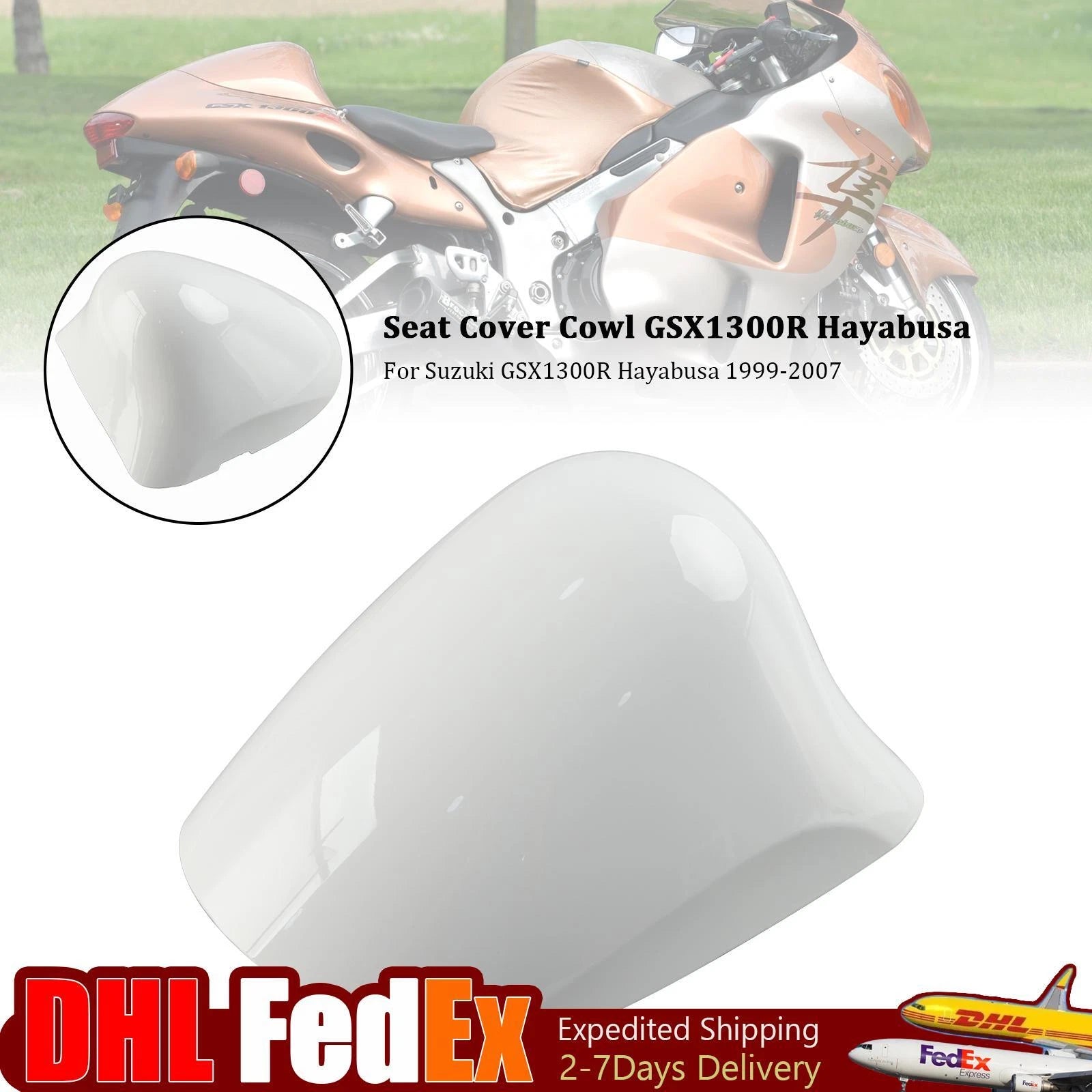 Rear Seat Fairing Cover for Suzuki GSX1300R GSX-R1300 Hayabusa (1999–2007) White