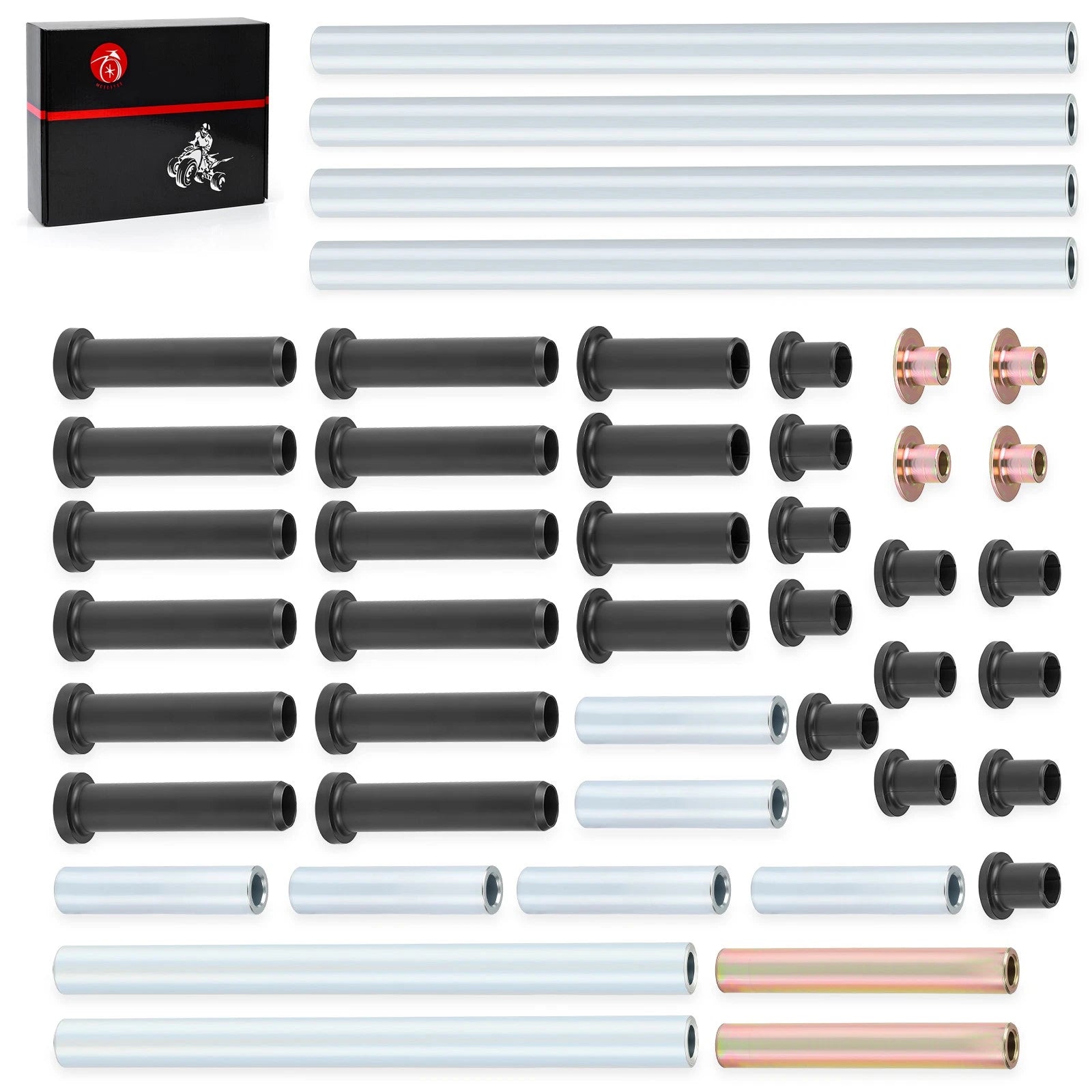 Set of 4 Heavy Duty A-Arm Bushing Shafts for Polaris RZR 800 S/4 (2008–2014)