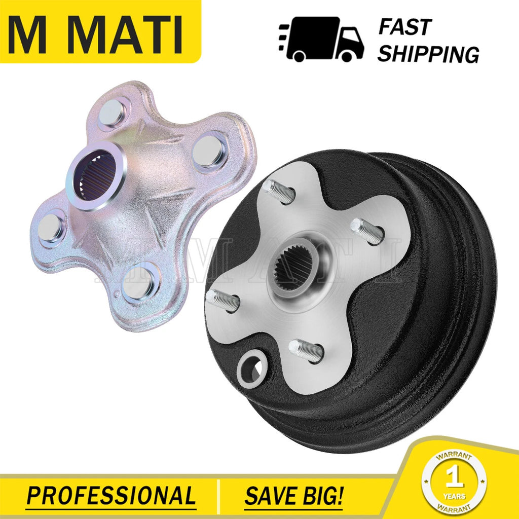Rear Brake Drum w/Wheel Axle Hub for Yamaha Timberwolf 250 (1992–1993)