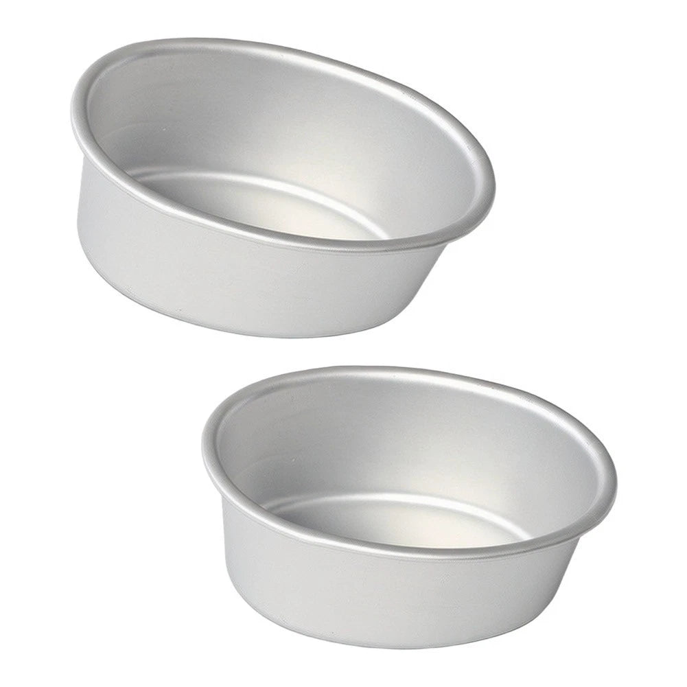 2X Aluminum Alloy Oval Cheesecake Mold Set (11.8x9.2x4.2 cm)