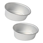 2X Aluminum Alloy Oval Cheesecake Mold Set (11.8x9.2x4.2 cm)