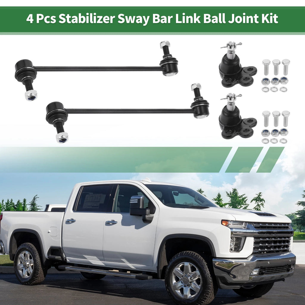 Set of 4 Front Suspension Kit Sway Bar Link Ball Joint for Chevrolet Equinox 