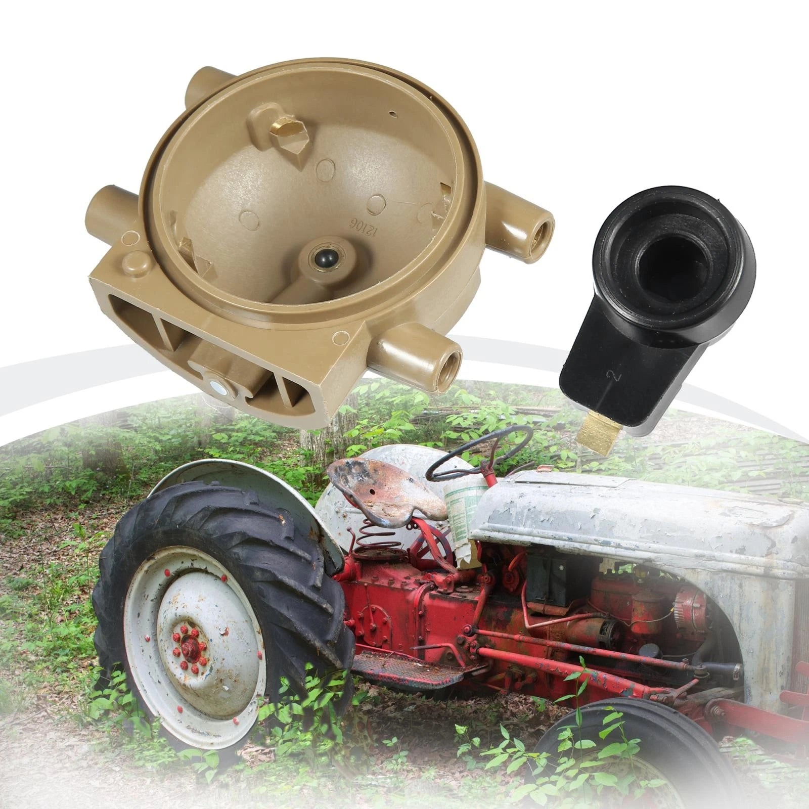 Ignition Distributor Cap with Rotor for Ford 4 Cylinder Tractors (745065496848)