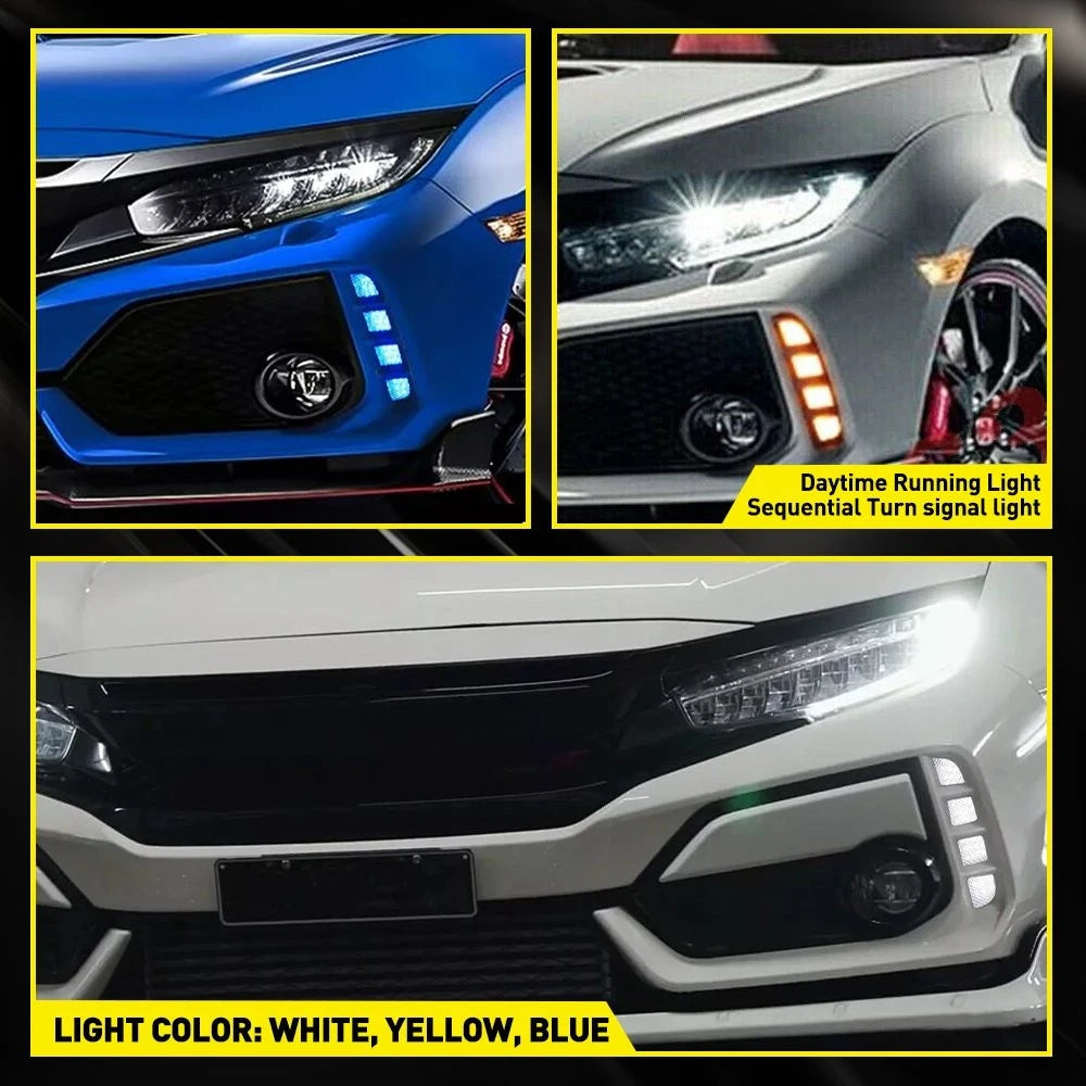 2X DRL LED Fog Lamps for Honda Civic (2017–2021) EPY