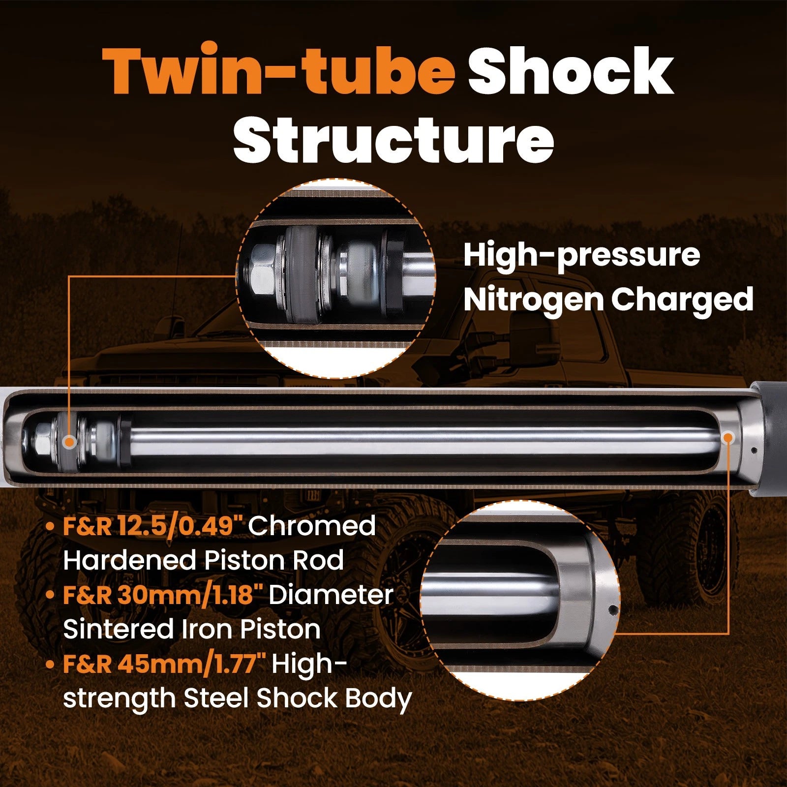 3" Drop Lowering Kit with Shocks for Ford F100 F150 2WD (1973–1979)
