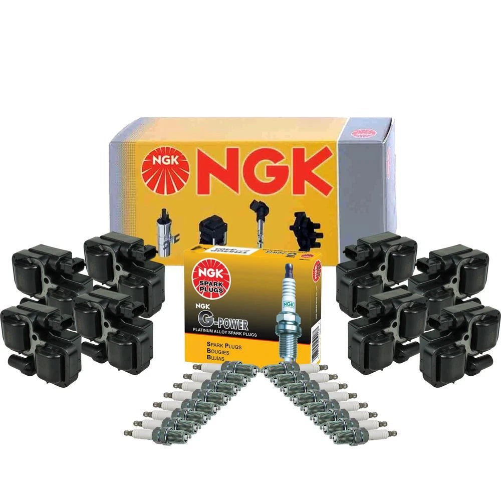 Set of 8 Ignition Coils & 16 G-Power Platinum Spark Plugs for MB W210 W220 (1996–2006)