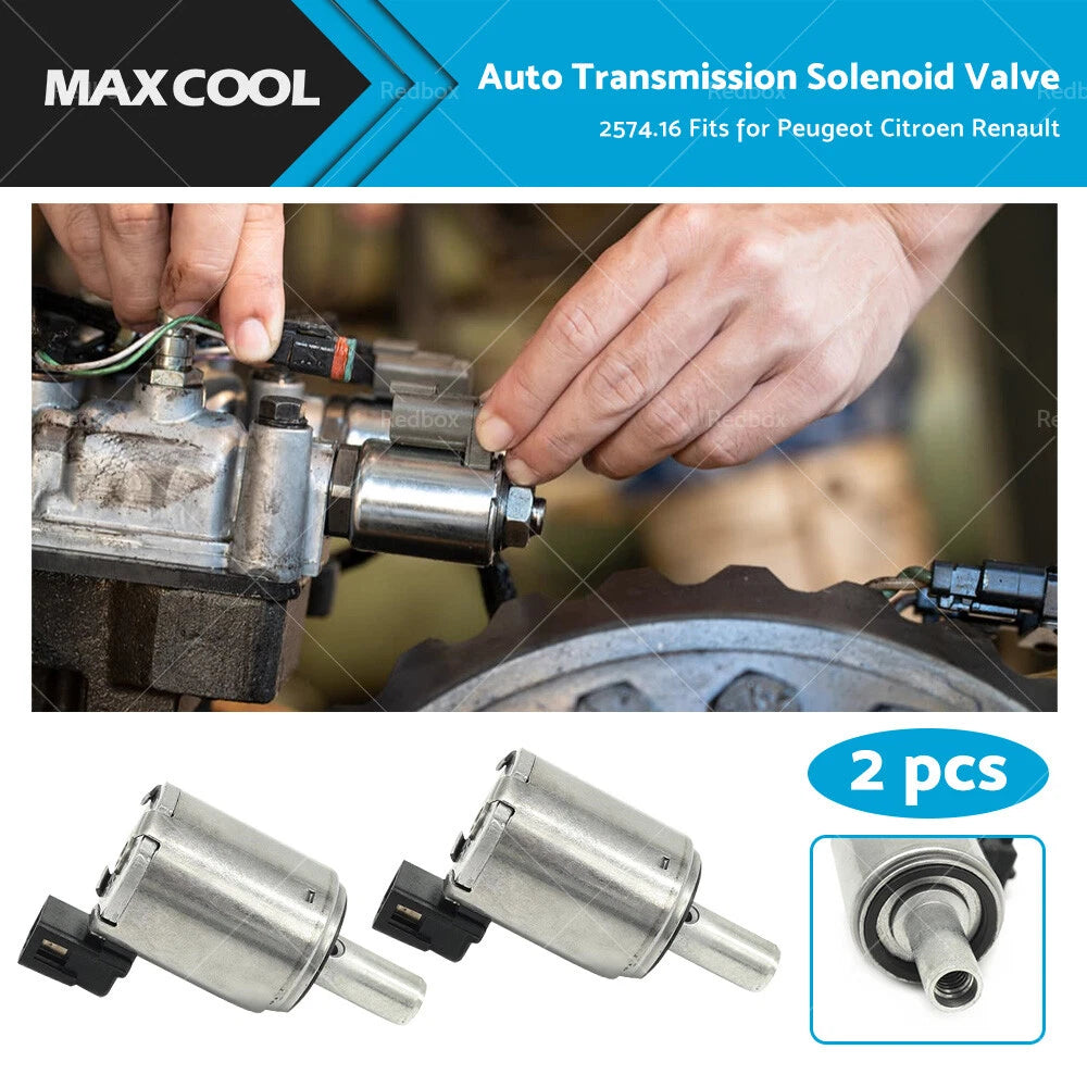 2X Auto Transmission Solenoid Valve for Peugeot Citroen Renault (257416)