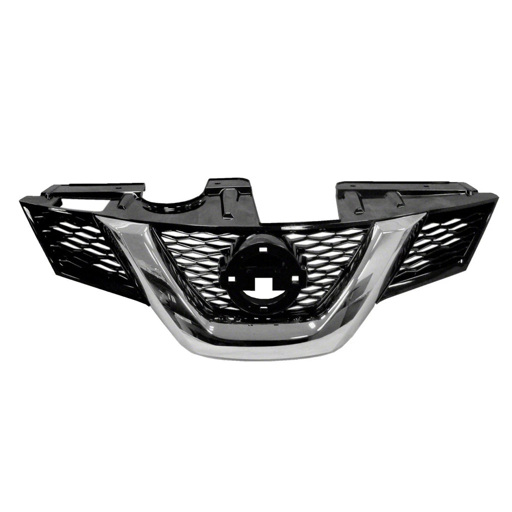 Replacement Black Chrome Plastic Front Grille For 2014-2016 Nissan Rogue
