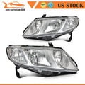 Set of 2 Chrome Housing Headlights for Honda Civic Sedan (2006–2011)
