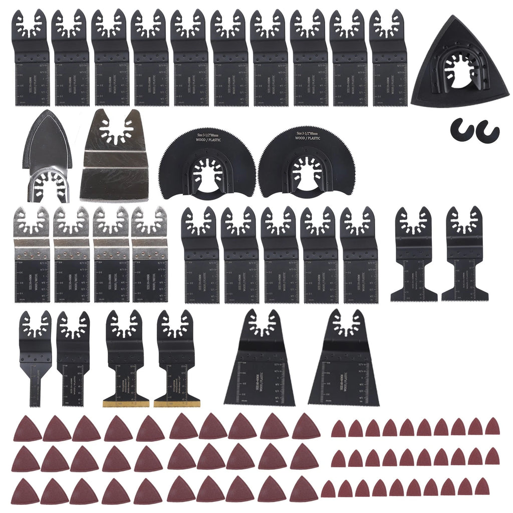 Set of 94 Oscillating Saw Blades for Universal Use
