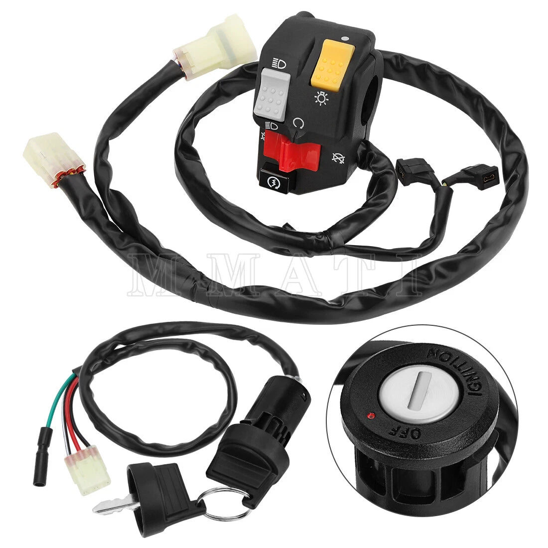Start Stop Switch & Key Switch for Honda Sportrax 400 TRX400EX (1999–2004)