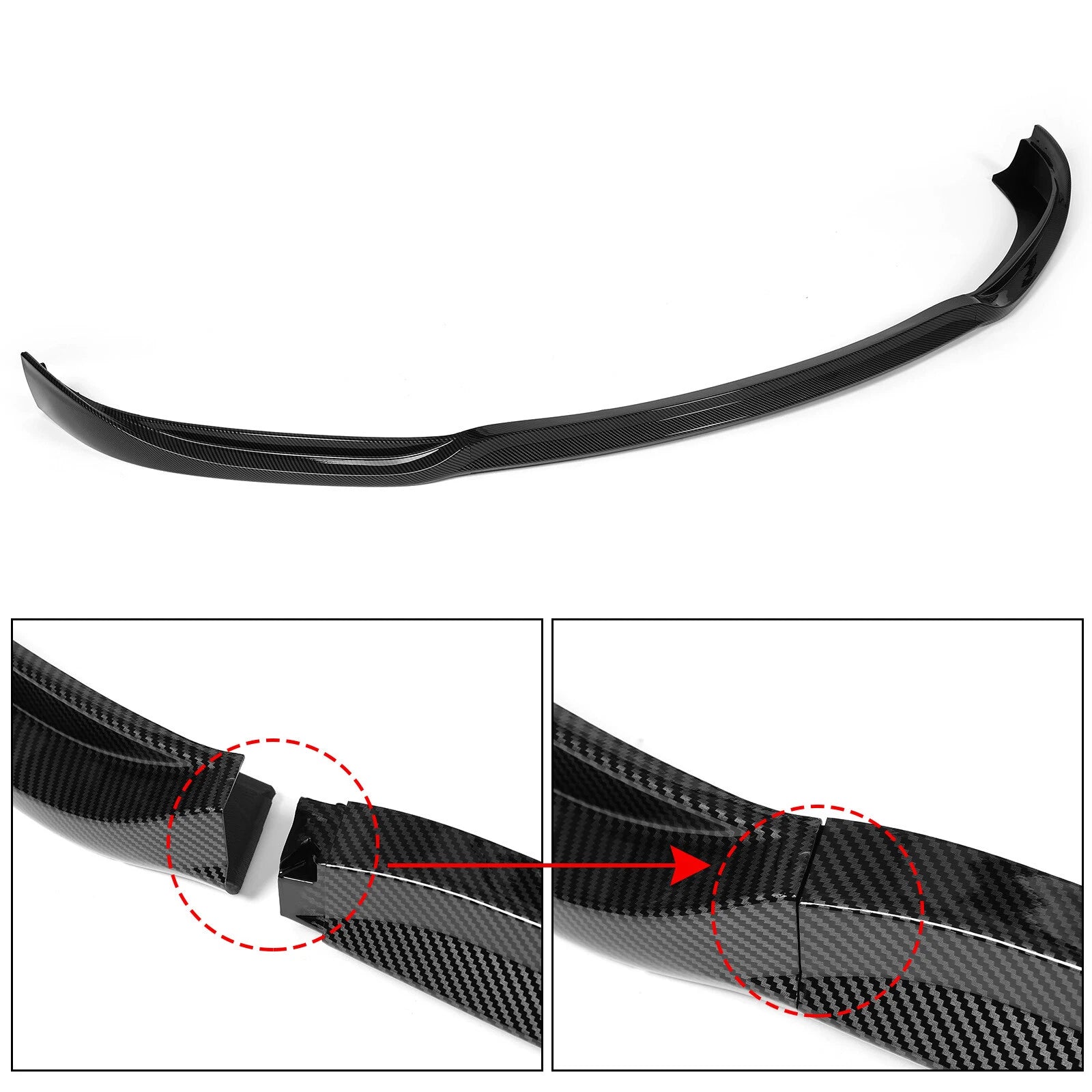 Front Bumper Lip Kit for Tesla Model S Sedan (2012–2017) JC Style Carbon Fiber