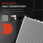 Radiator for BMW E39 528i 540i (1997–1998) E38 740i 740iL 750iL 850Ci