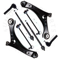 Set of 8 Front Lower Control Arm Tie Rod Ends for Chrysler Town & Country (2008–2016)