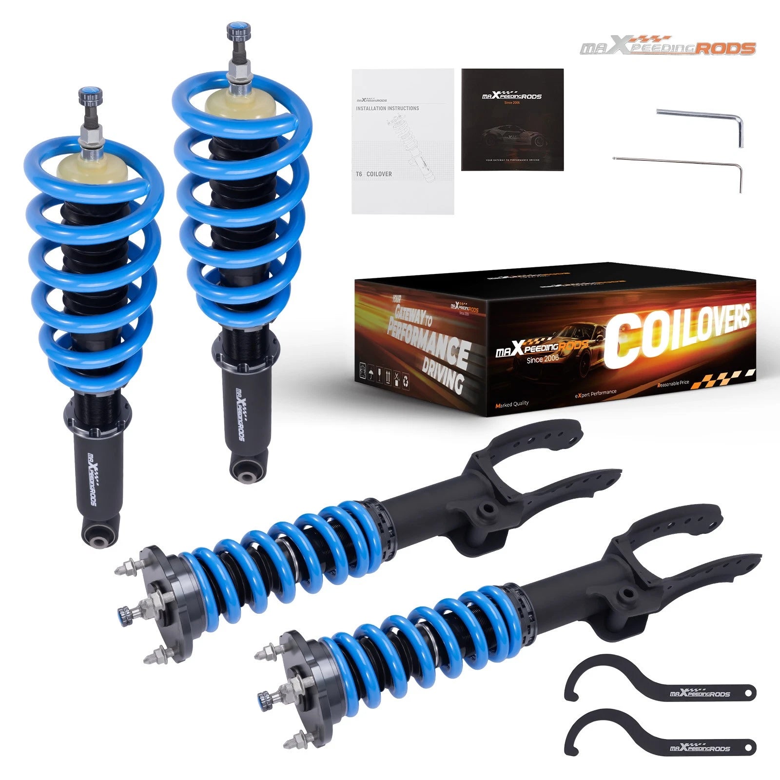 24 Level Adjustable Coilovers Lowering Kit for VW Touareg (2010–2017)