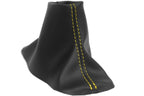 Leather Automatic Shift Boot Cover for Ford F150 (2015–2020) Yellow Stitch