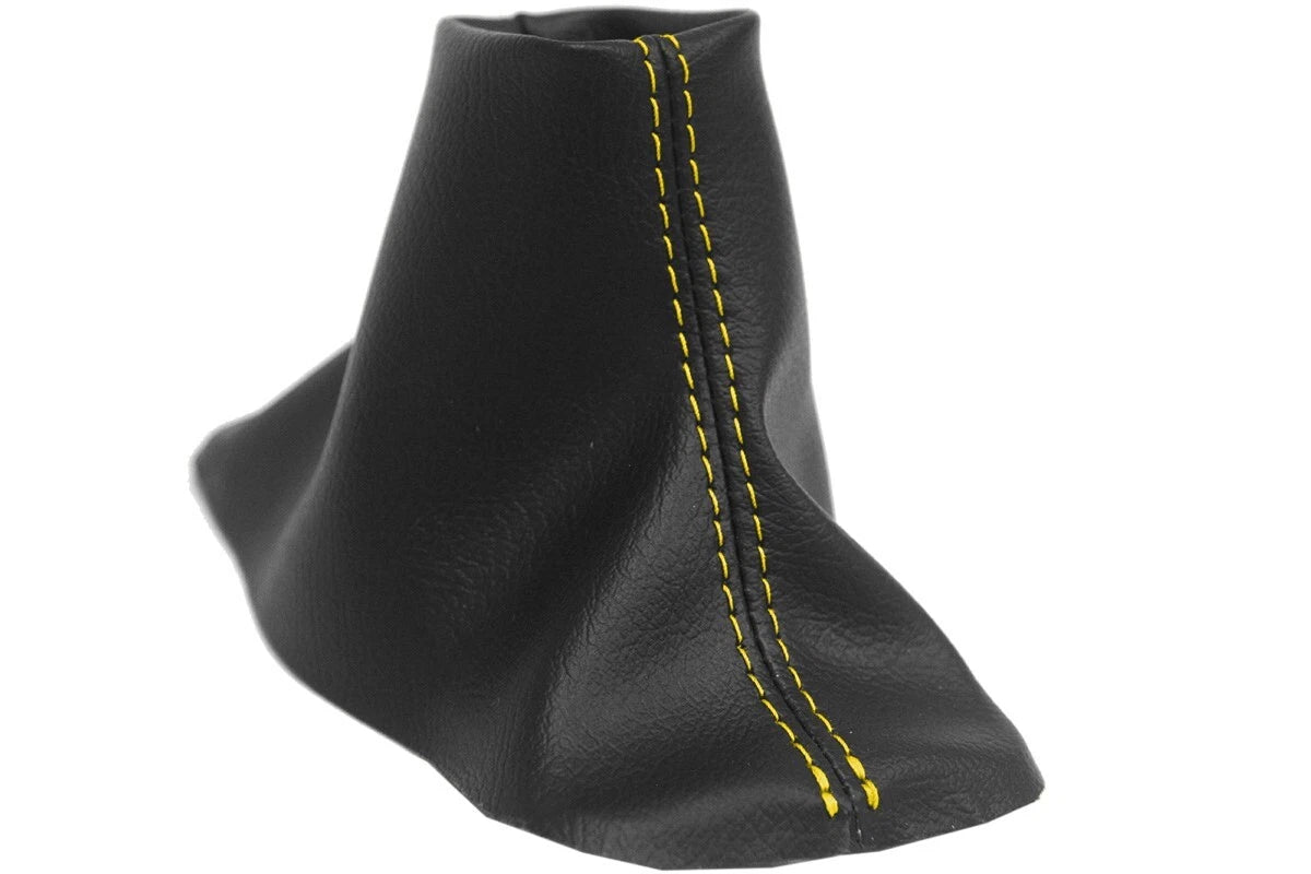 Leather Automatic Shift Boot Cover for Ford F150 (2015–2020) Yellow Stitch