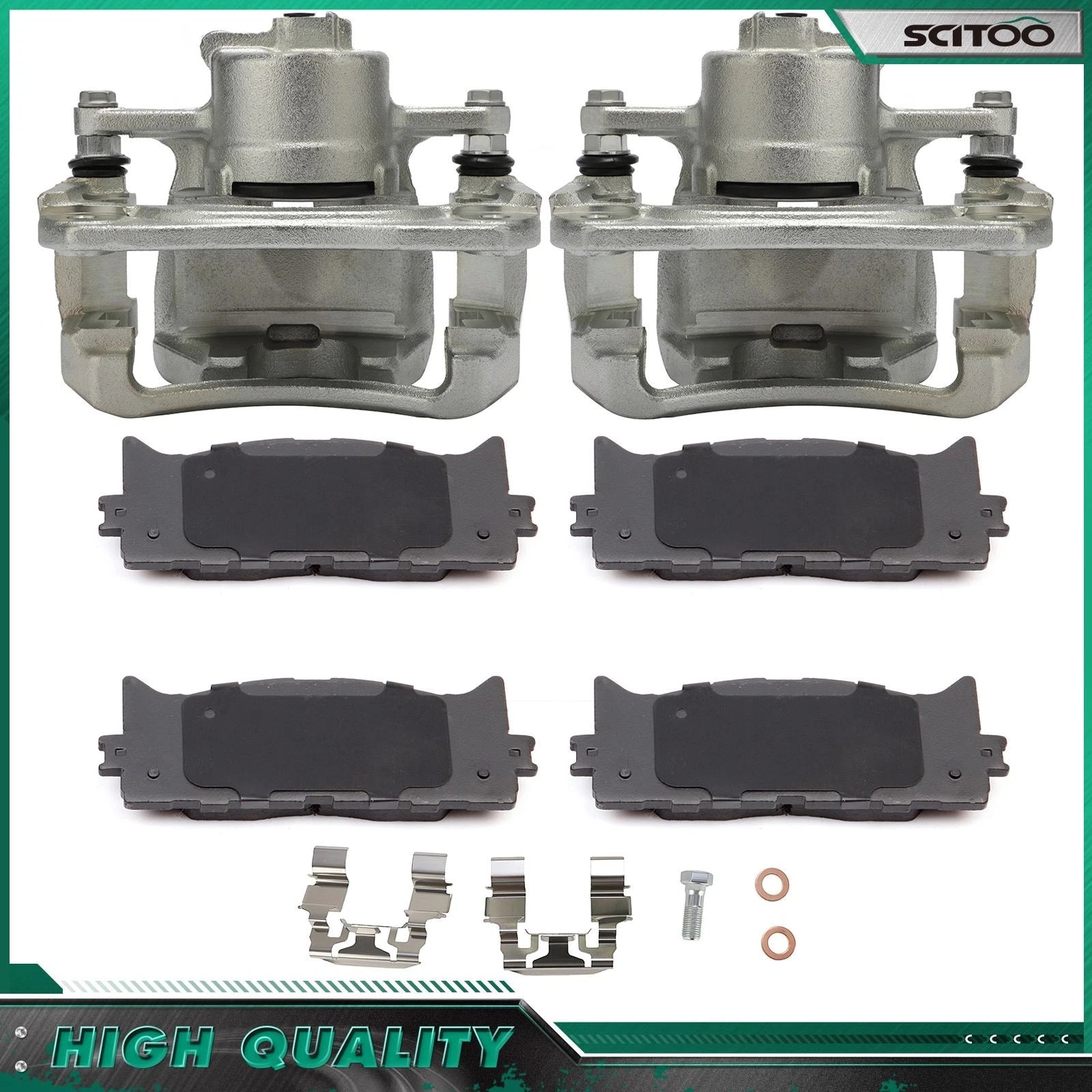 Front Brake Calipers with Ceramic Pads Kit for Toyota Avalon (2008–2018)