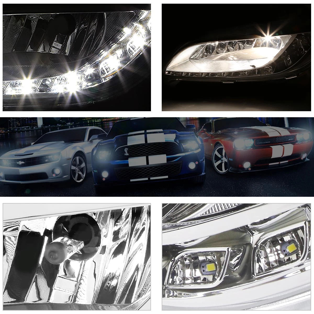 Full LED Projector Headlights for Kenworth W900/Western Star 4800 (1981–2019)