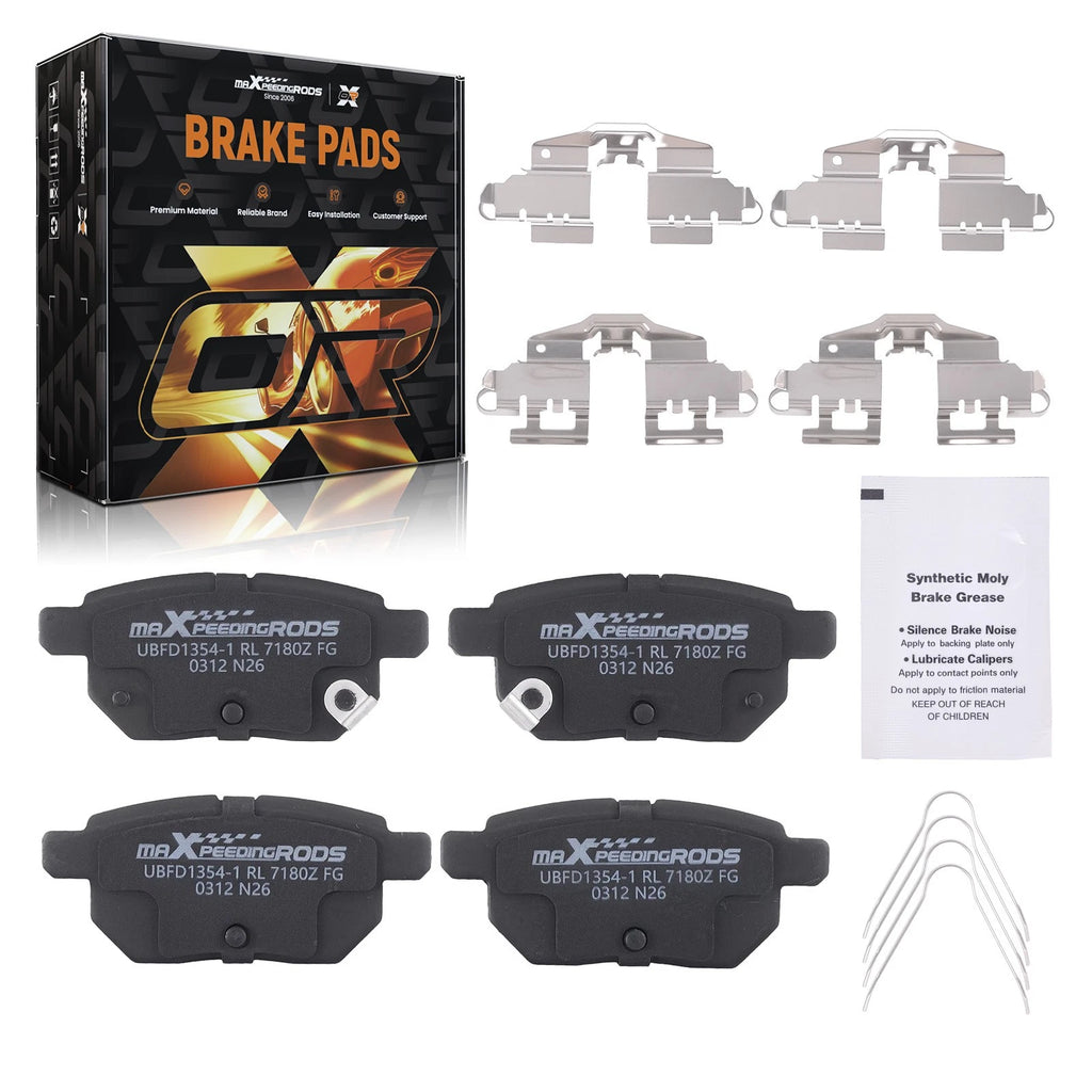 Set of 4 Rear Ceramic Brake Pads for Toyota Corolla iM (2017–2018), Prius (2010–2022)