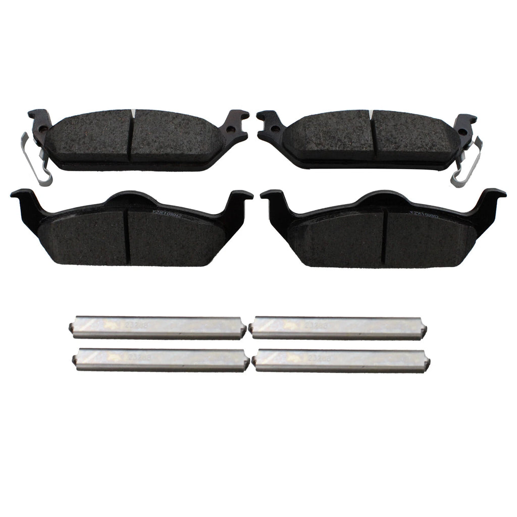 Set of 4 Akebono ProACT Rear Ceramic Disc Brake Pads for Ford F-150, Lincoln Mark LT (2004–2008)