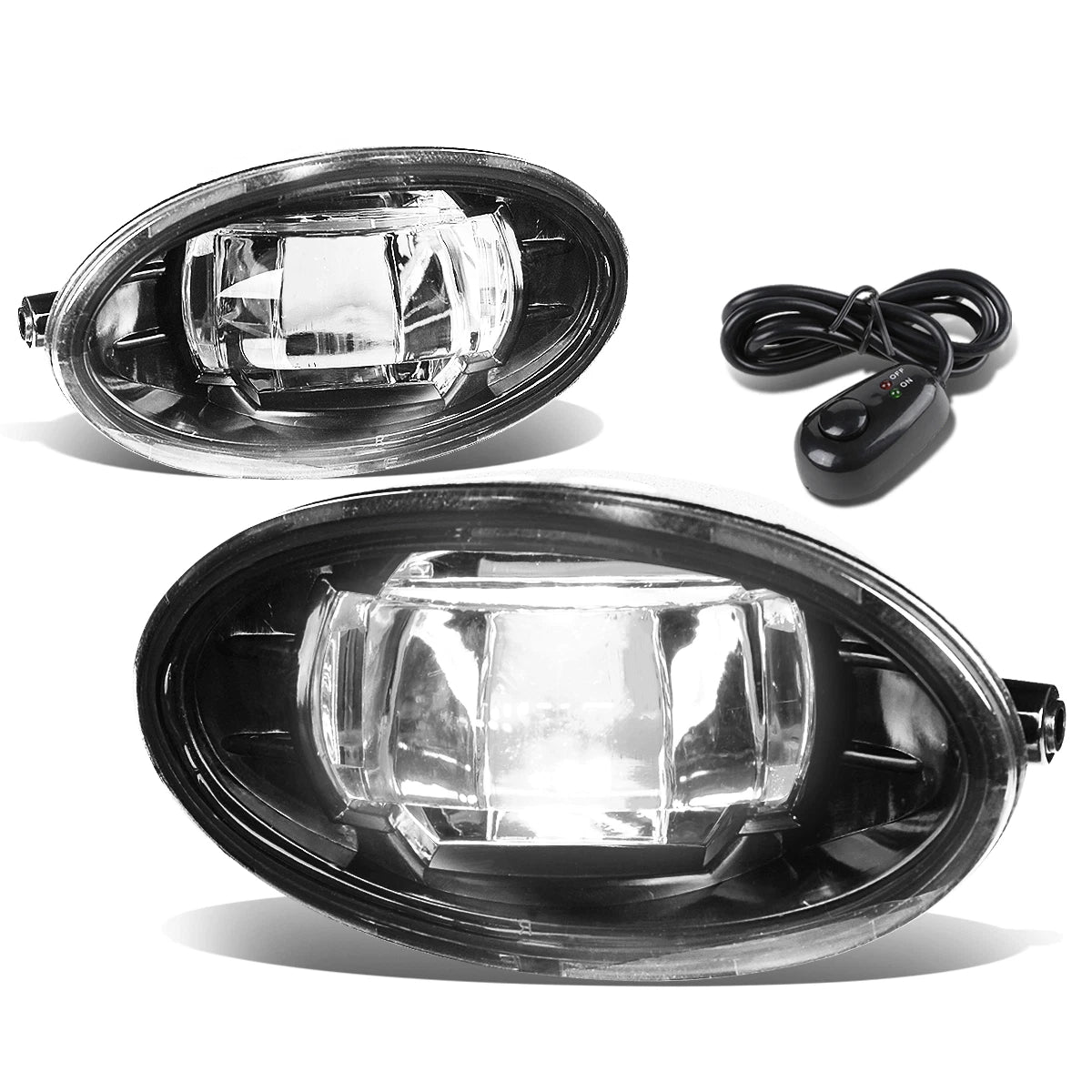 Set of 2 Clear Lens LED Fog Lights for Honda Civic (2009–2013) & Accord (2008–2011)