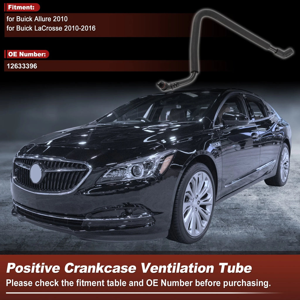 PCV Valve Tube for Buick Allure (2010) 12633396 Plastic Black