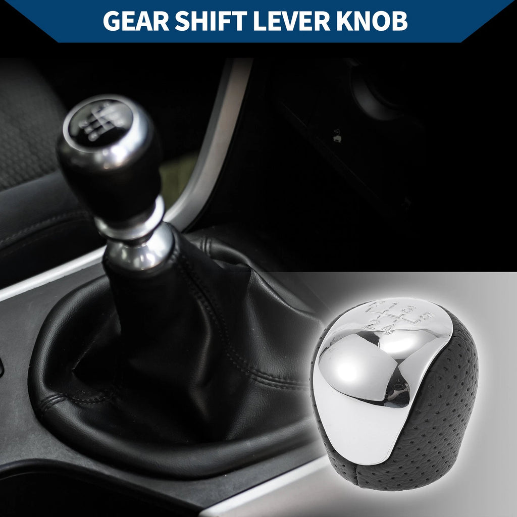 5 Speed Manual Gear Shift Knob for Hyundai Elantra (2009–2012) Faux Leather Black