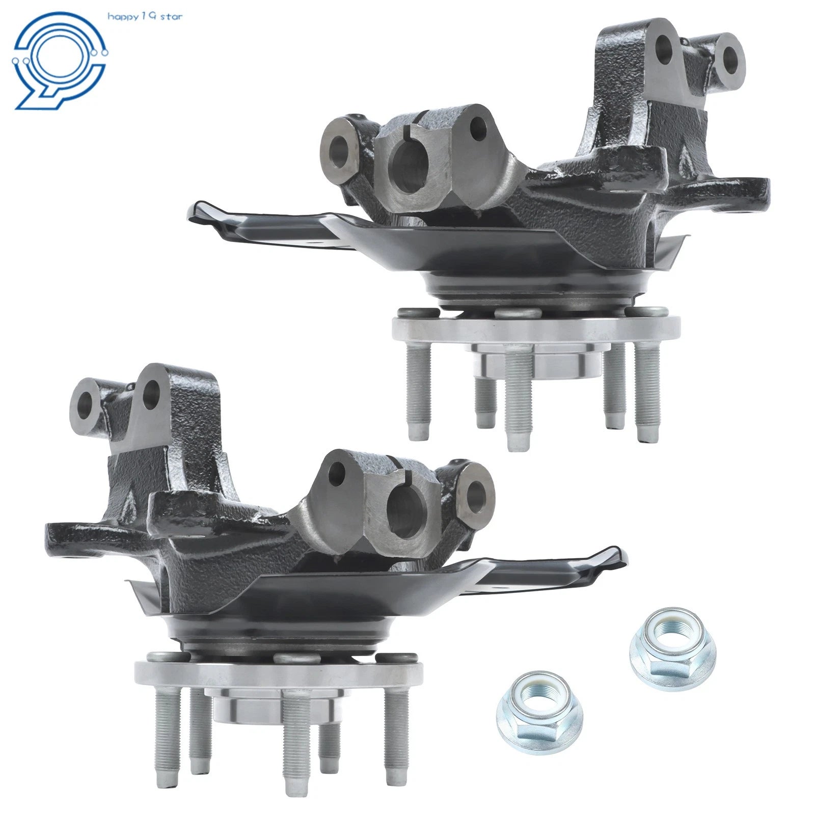 Steering Knuckle & Wheel Bearing Hub Assembly Pair for Ford Edge (2007–2014)