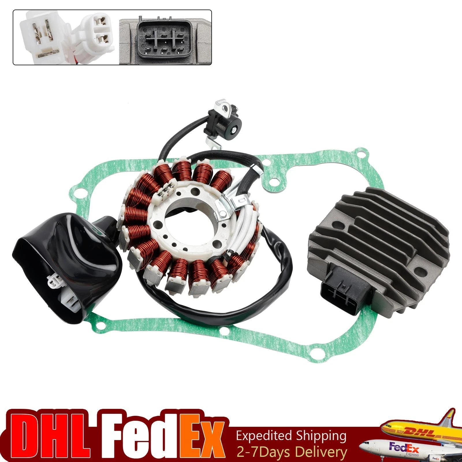 18-Pole Stator Regulator Rectifier Gasket for Yamaha X-Max 250, X-City 250 (2007–2016)