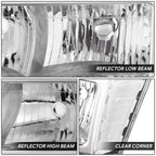 Chrome Housing Clear Lens Headlights for GMC Canyon Chevrolet Colorado (2004–2012)