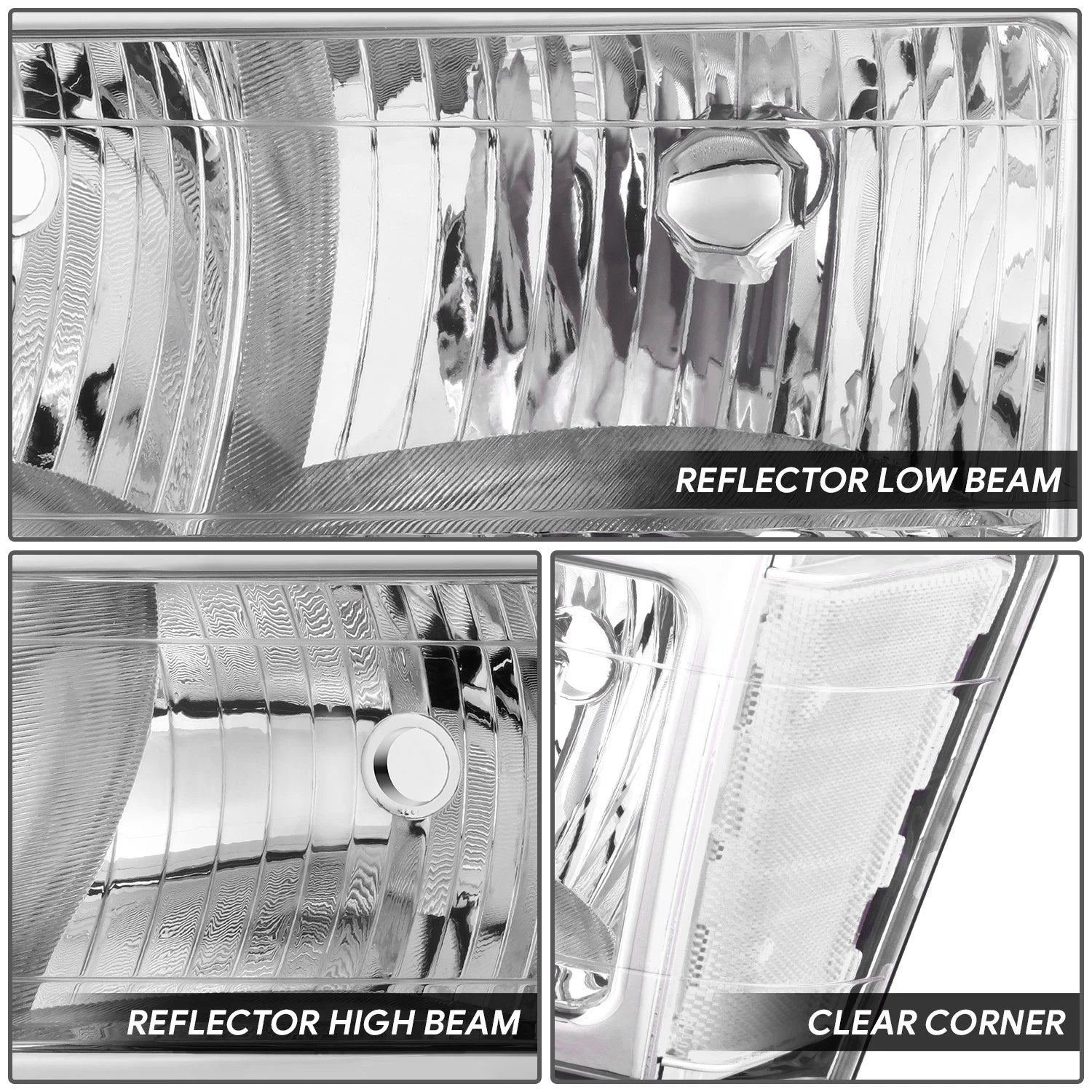 Chrome Housing Clear Lens Headlights for GMC Canyon Chevrolet Colorado (2004–2012)