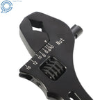 Adjustable Wrench Tool for Hose End Fitting (Black Aluminum)