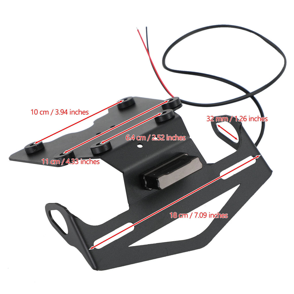 License Plate Holder Frame Bracket for Yamaha Tenere 700 / XTZ700 (2019–2021)