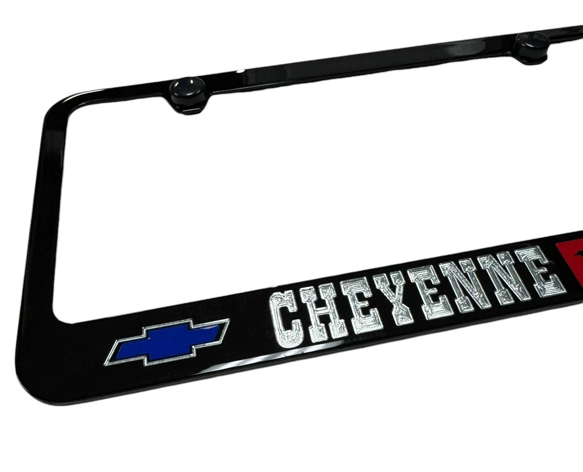 License Plate Frame Front for Chevrolet Cheyenne 10 Blue Bowtie (2010–2019)