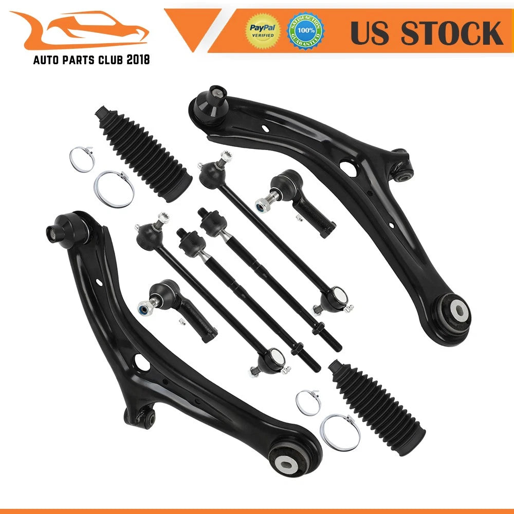 Set of 10 Front Lower Control Arms & Ball Joints for Ford Fiesta (2011–2019)